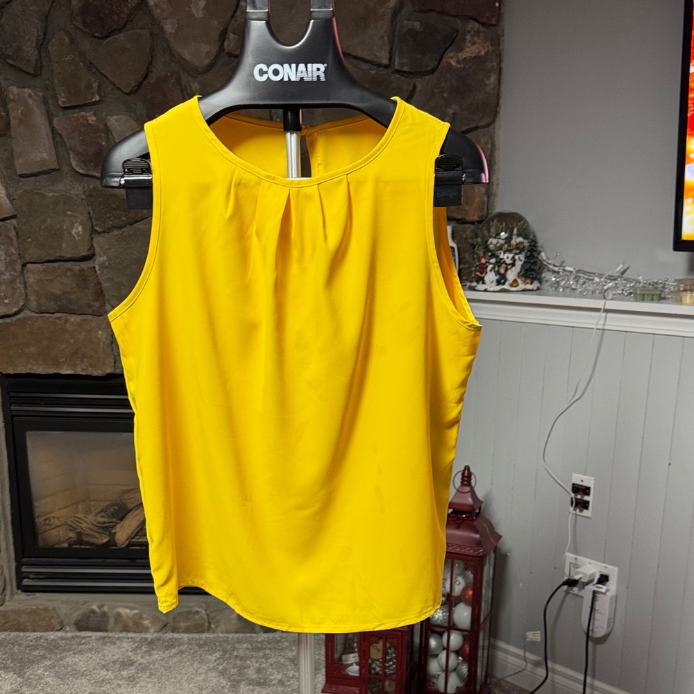 Yellow Sleeveless Women's Top